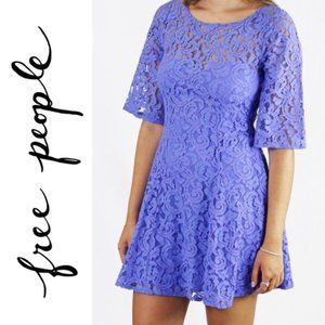 Free People Periwinkle Lace Mini Dress